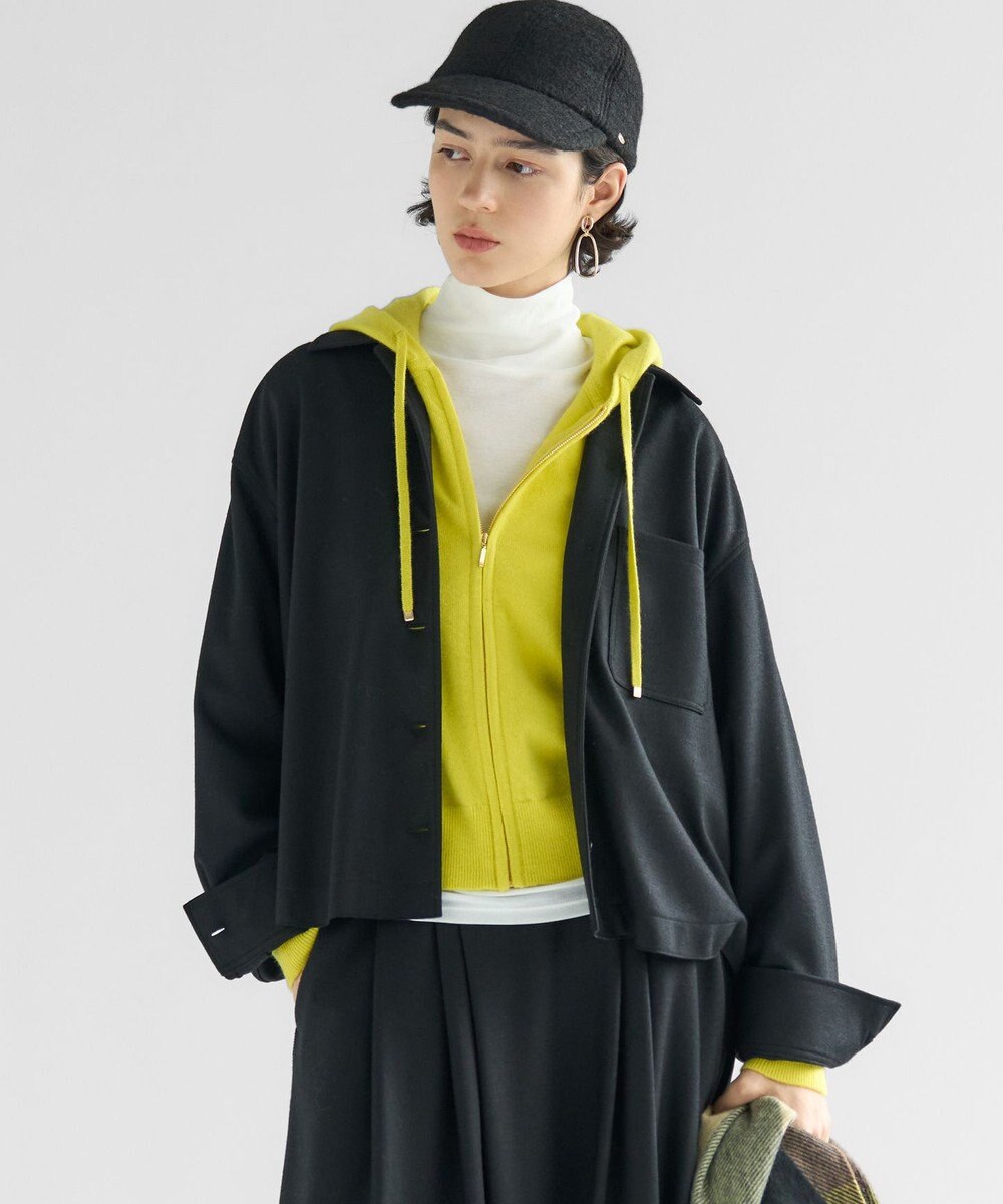 23区 【滝沢眞規子さん着用/VERY掲載/洗える】ウールミルドジャージー シャツ 