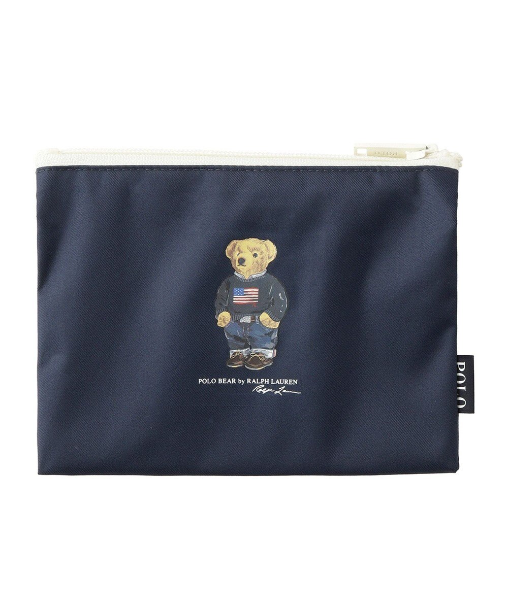 MOONBAT POLO RALPH LAURENRL ポーチ付きレインバッグ ワンポイントポロベア／撥水加工 