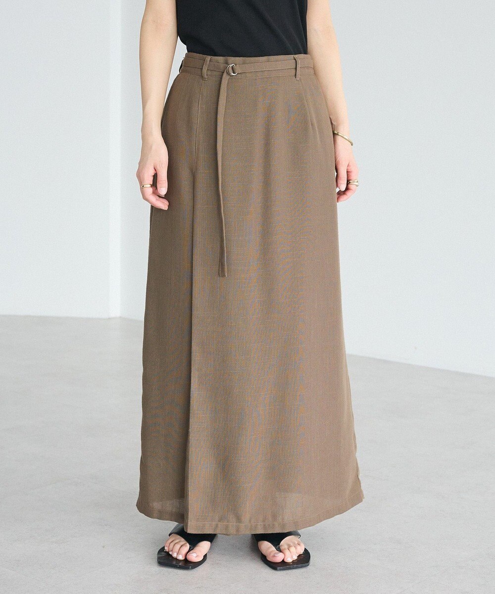 CRAFT STANDARD BOUTIQUE リネンライクラップ風スカート 
