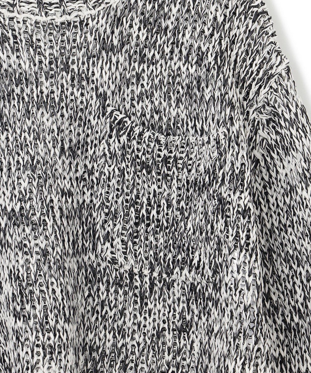 BEIGE， 【洗える・STORY 6月号掲載】THYME / クルーネックコットンメッシュニット 