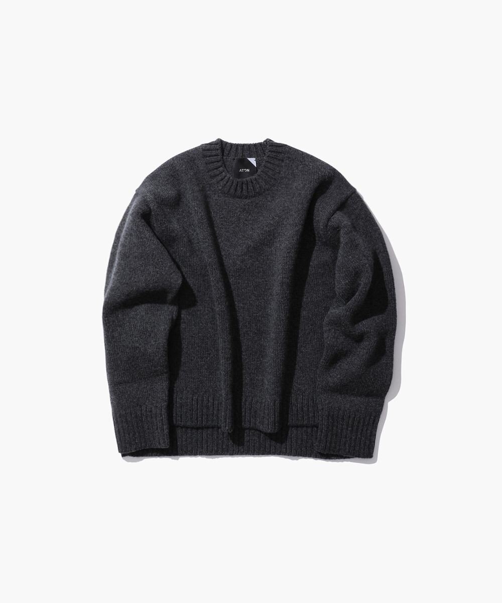 ATON COOMA LAMBS WOOL | ショートクルーネックプルオーバー 
