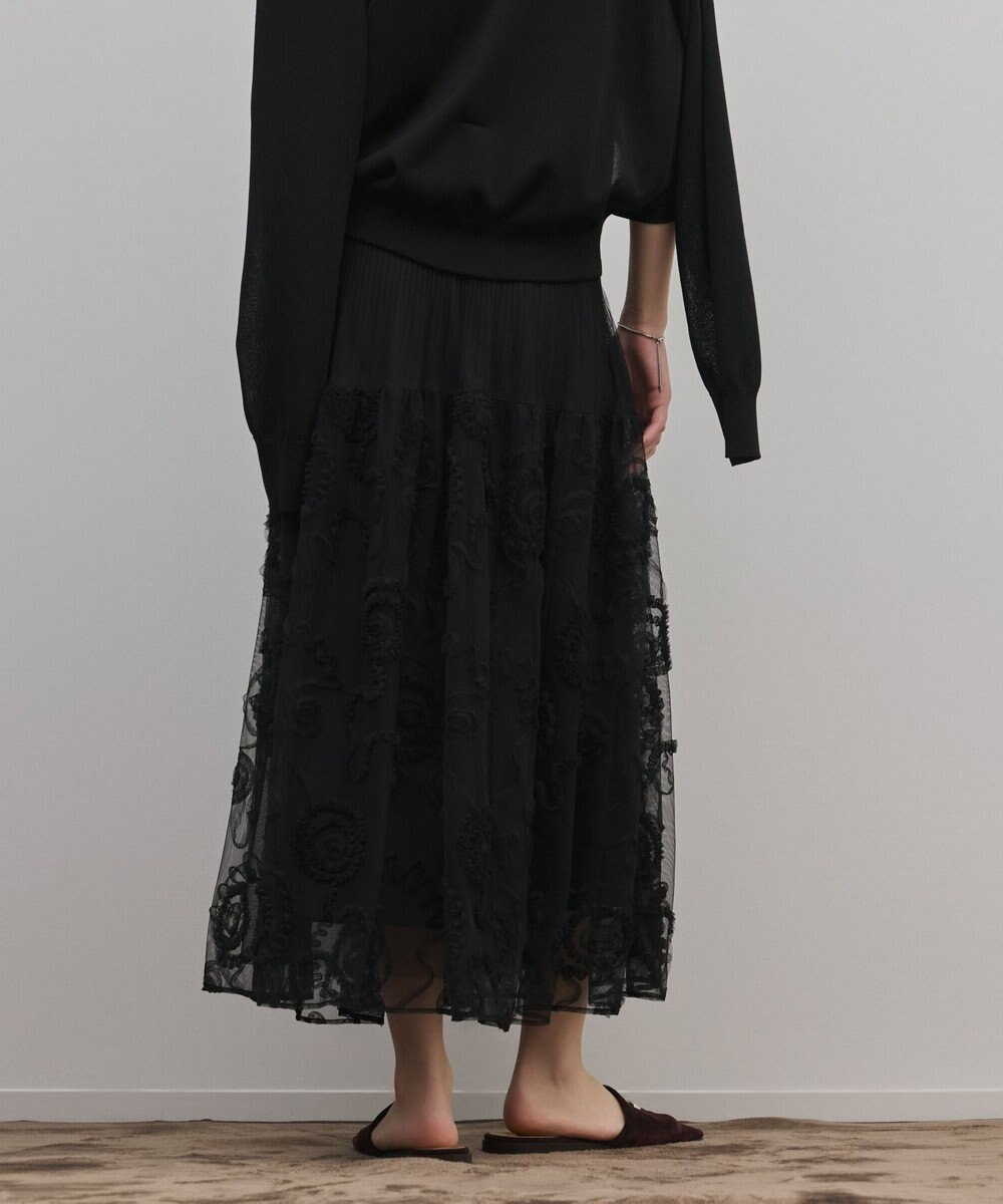 GRACE CONTINENTAL 刺繍チュールスカート 