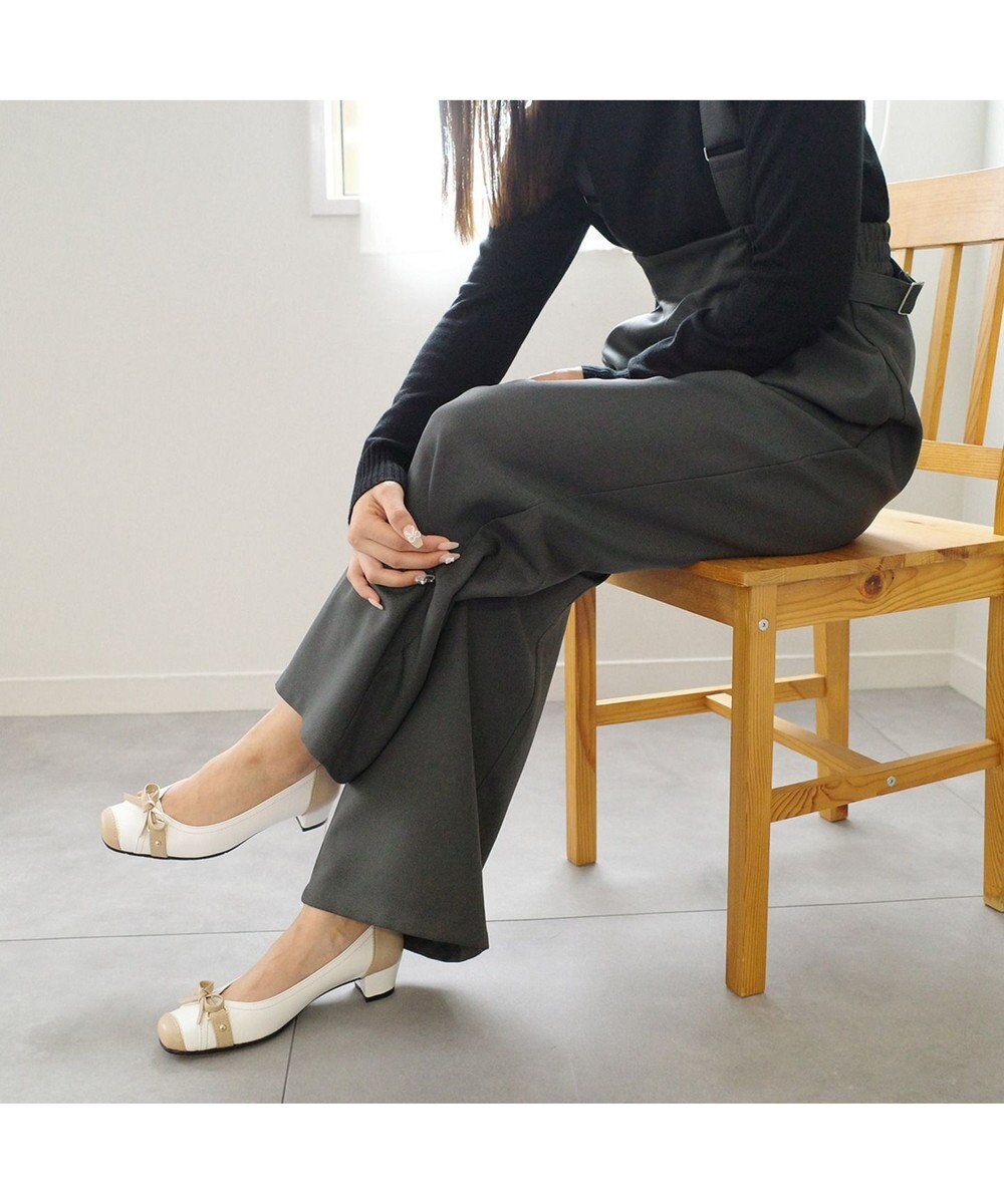 Pointer 日本製 本革リボン付きパンプス 