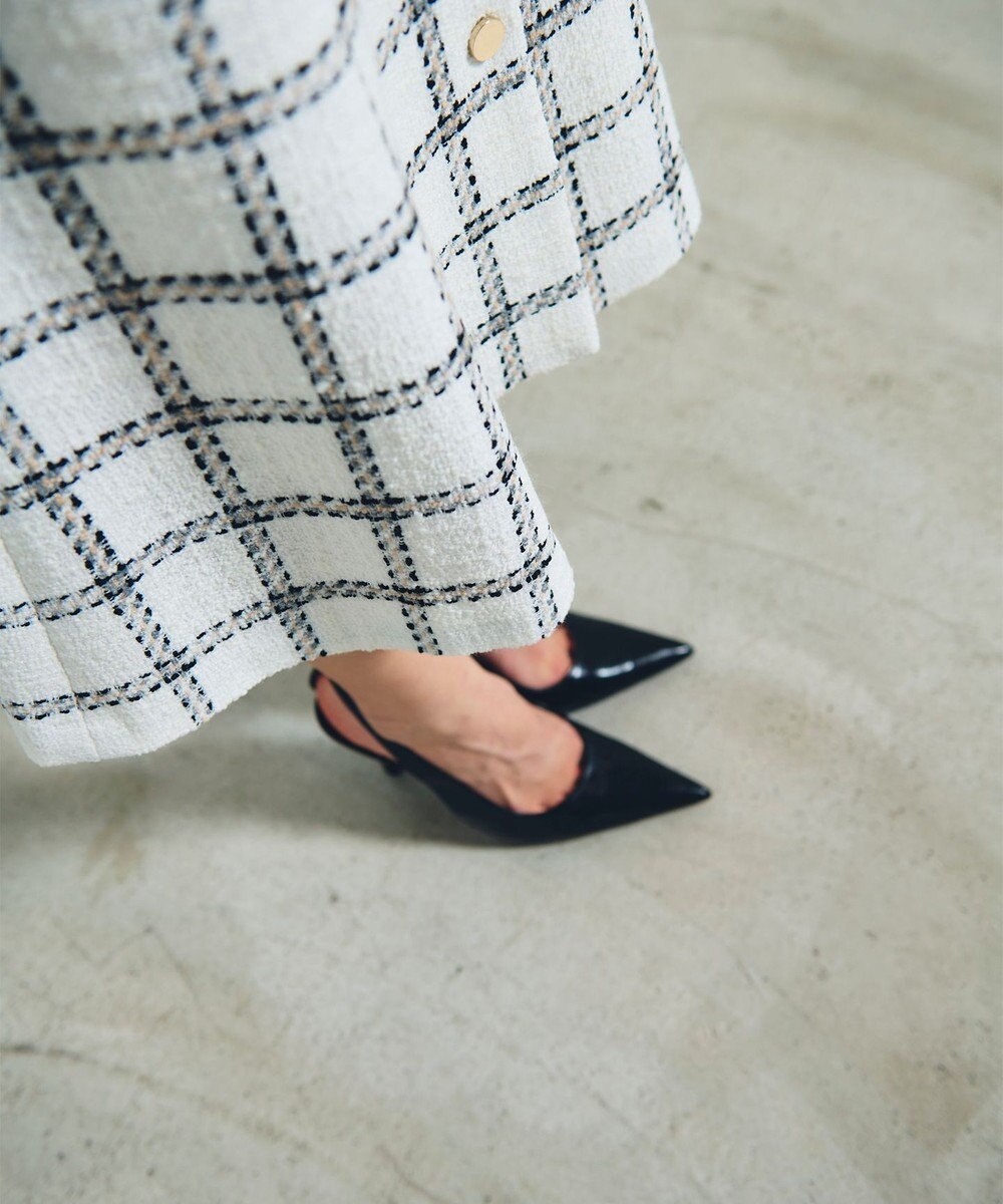 GRACE CONTINENTAL チェックツイードジャンパースカート 