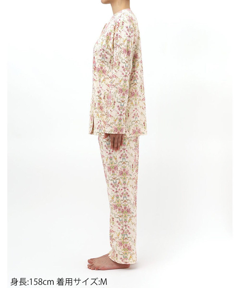 WACOAL パジャマ 長袖 長ズボン 綿100%(本体) ミントン レディース NDX541 /ワコール 