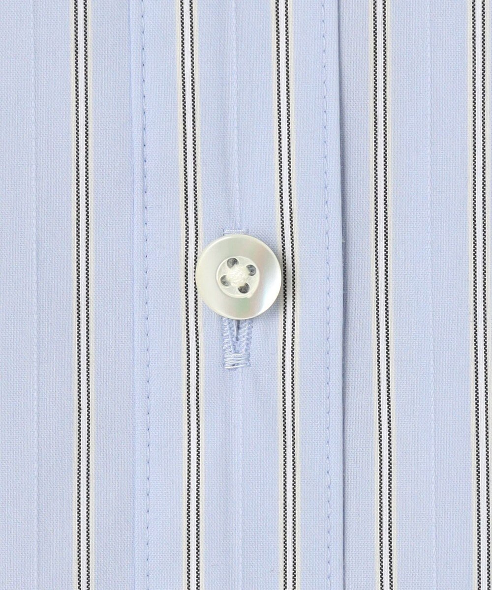 J.PRESS LADIES BEZコットンナイロン ストライプ シャツカラー ブラウス 