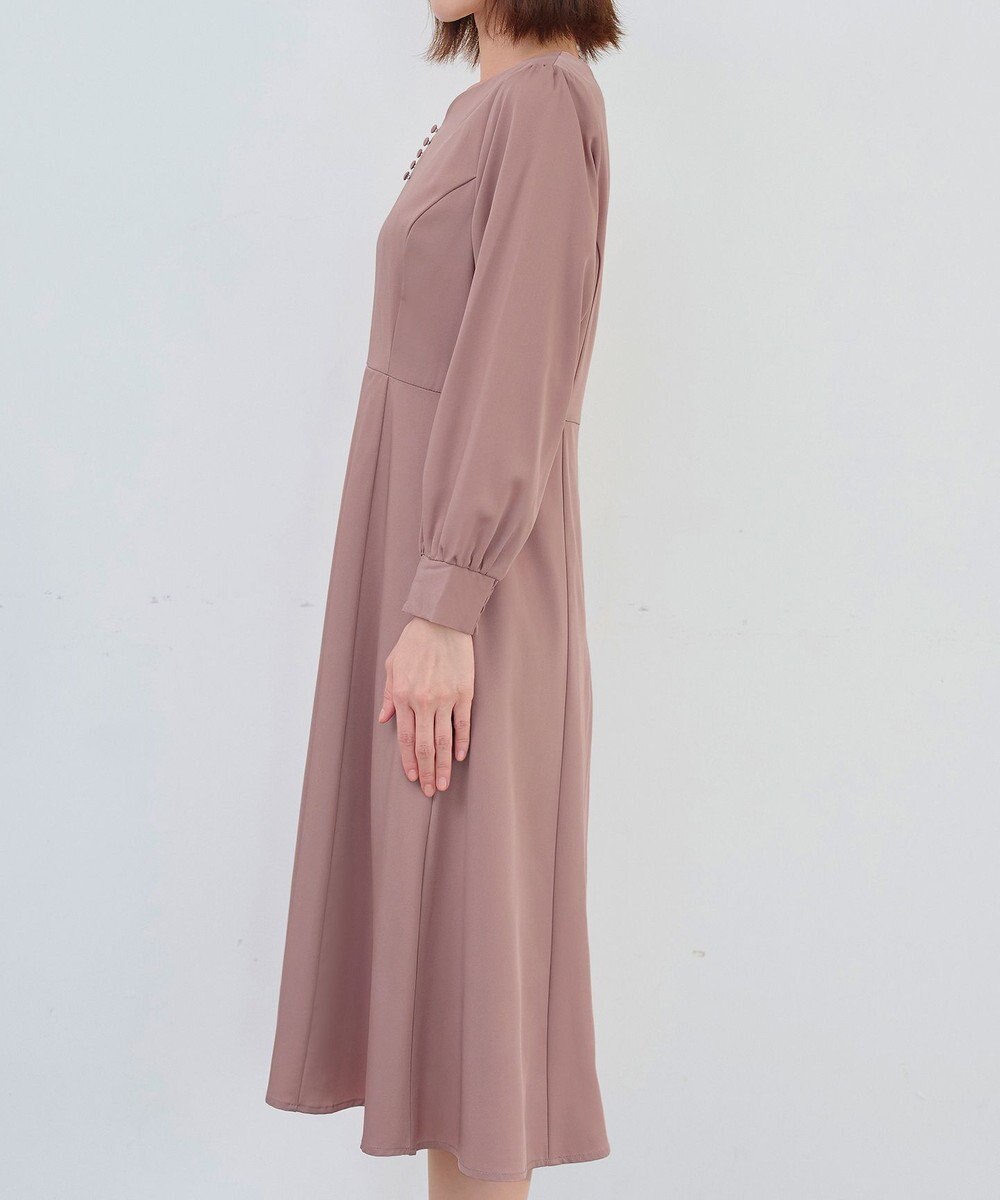 Tiaclasse 【セレモニー・XSサイズ追加・新色追加】ハートネックくるみ釦ワンピース 