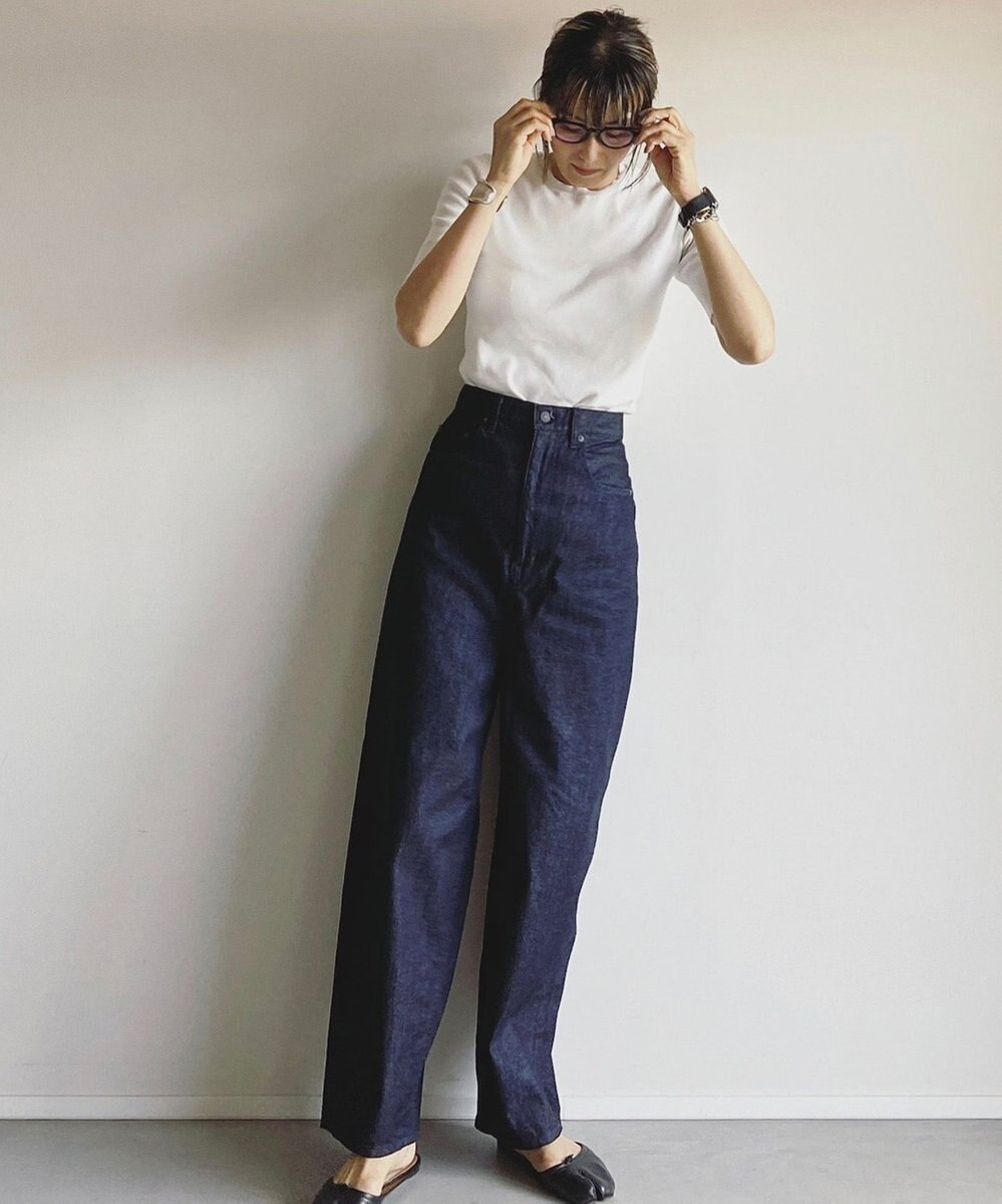 woadblue サルエル ブレットデニムパンツ リジッドブルー 