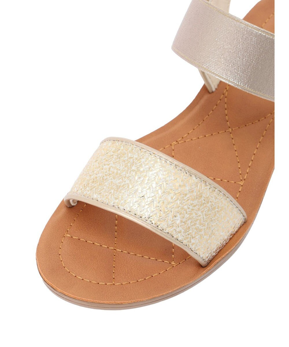 Green Parks ・ｒｉｃｈ　ｂｌｕｅ　雑材フラットサンダル 