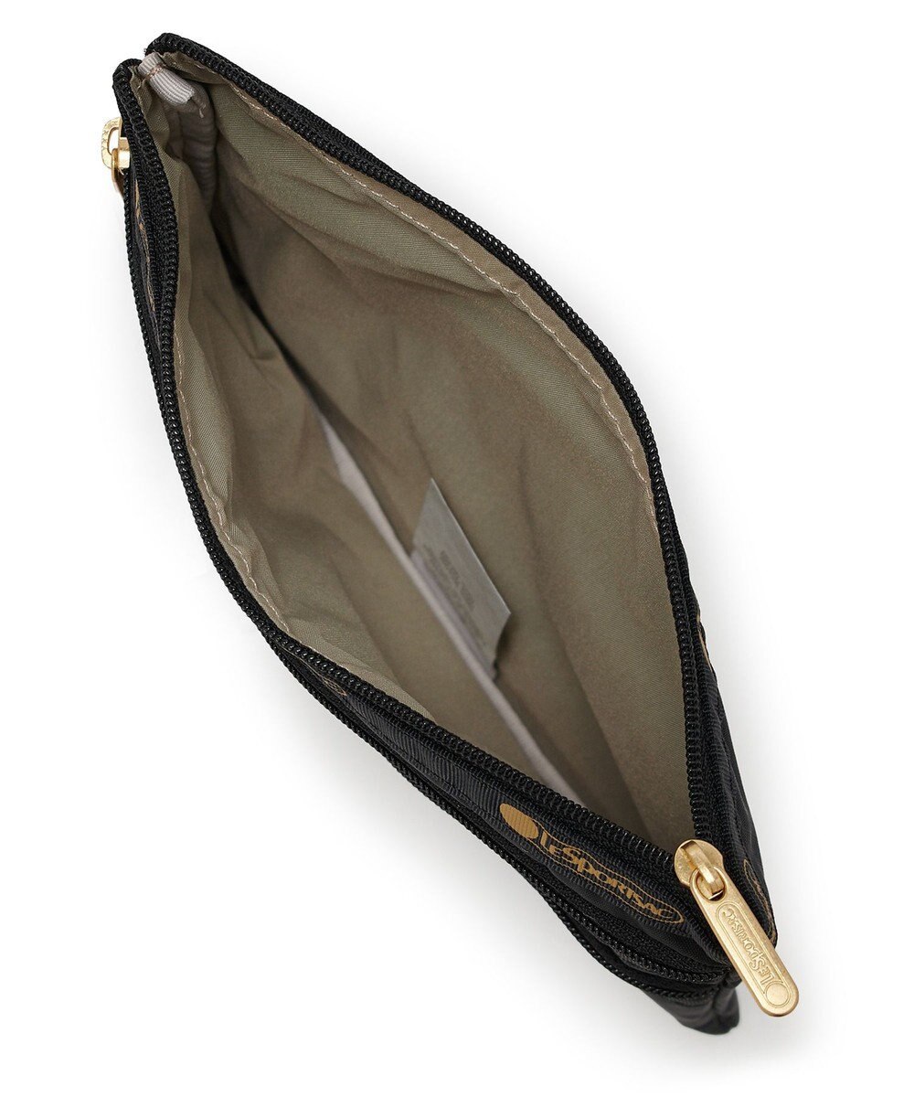 LeSportsac 3ZIP COSMETIC/ゴールドグリッタードッツ 