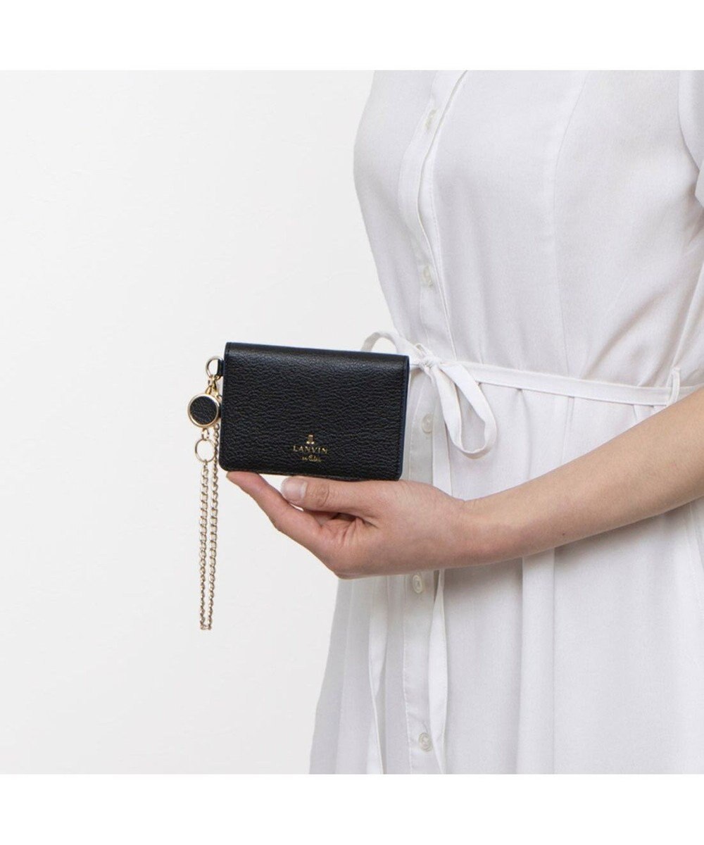 LANVIN en Bleu リム リール付き2面パスケース 