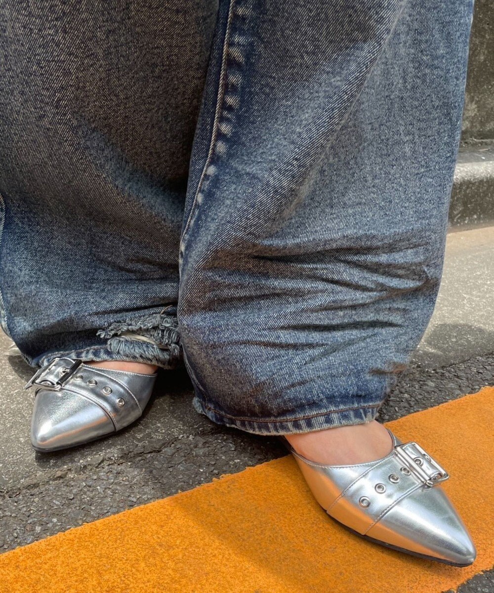 WEGO ハトメベルトポインテッドシューズ 