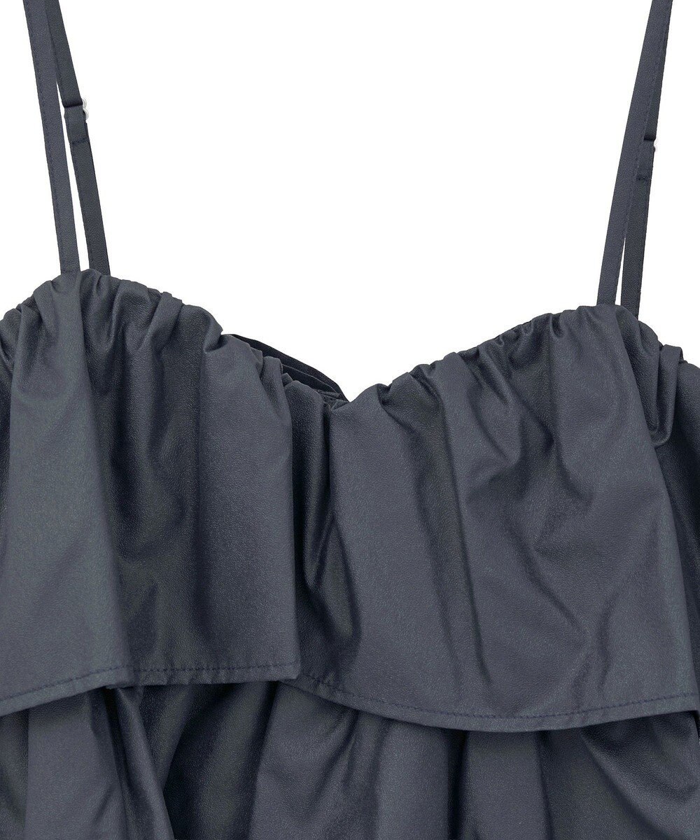 Green Parks ・ＳＵＧＡＲ　ＳＰＯＯＮ　レザーライクティアードキャミ 