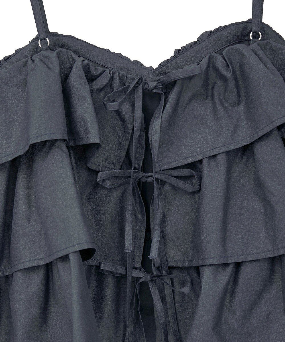 Green Parks ・ＳＵＧＡＲ　ＳＰＯＯＮ　レザーライクティアードキャミ 