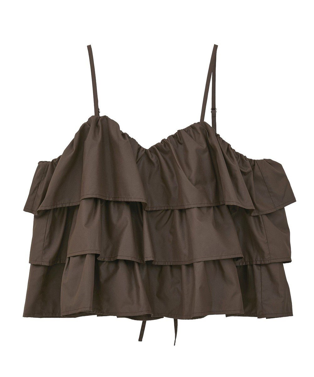 Green Parks ・ＳＵＧＡＲ　ＳＰＯＯＮ　レザーライクティアードキャミ 