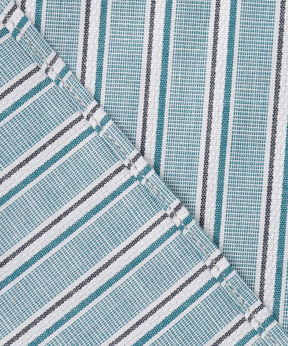 JOSEPH ABBOUD 【オーガニックコットン】JOE COTTON シャンブレーサテンストライプ シャツ 