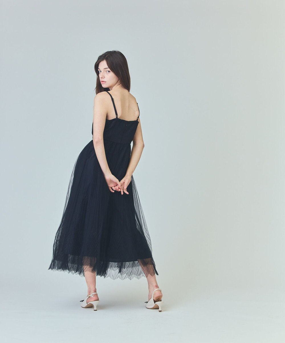 GRACE CONTINENTAL チュールプリーツコンビワンピース 