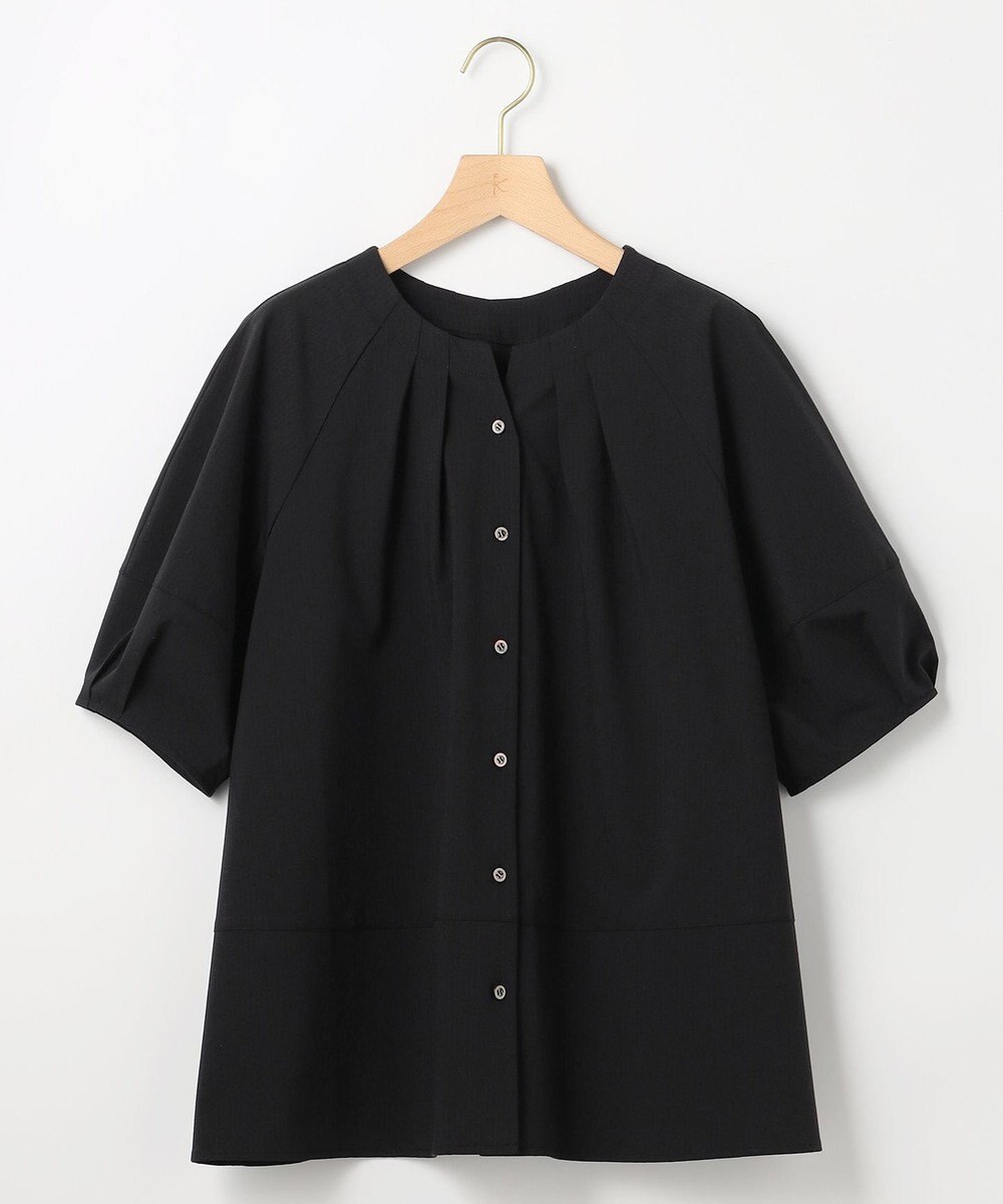 組曲 【先行予約・前後着用可】ソフトサッカーラグランスリーブ ブラウス 