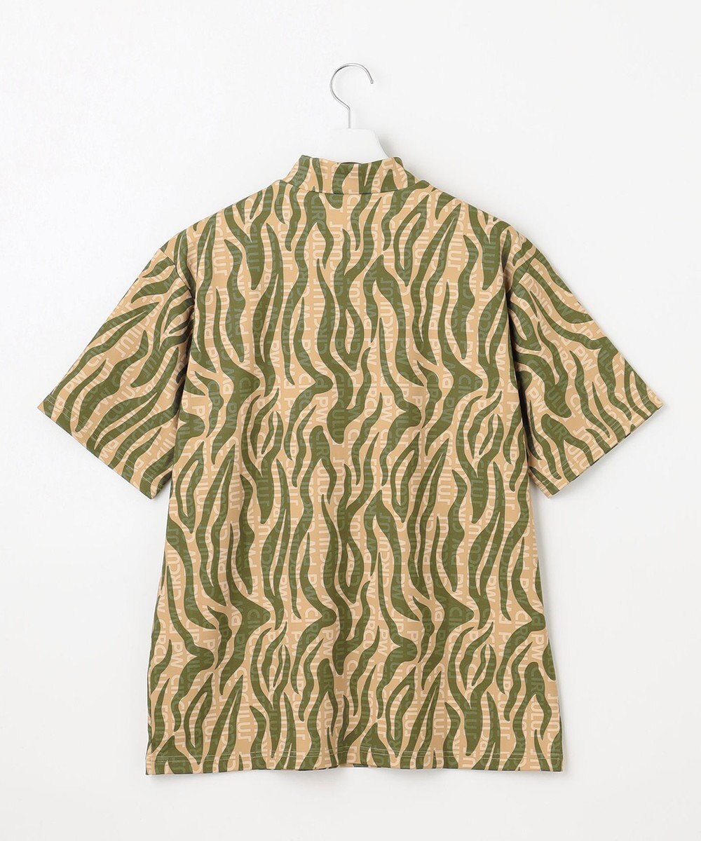 PW CIRCULUS 【UV遮蔽率99.5%  UVカット/速乾/ストレッチ】【MEN】ストライプカモフラ モックT ゴルフ 