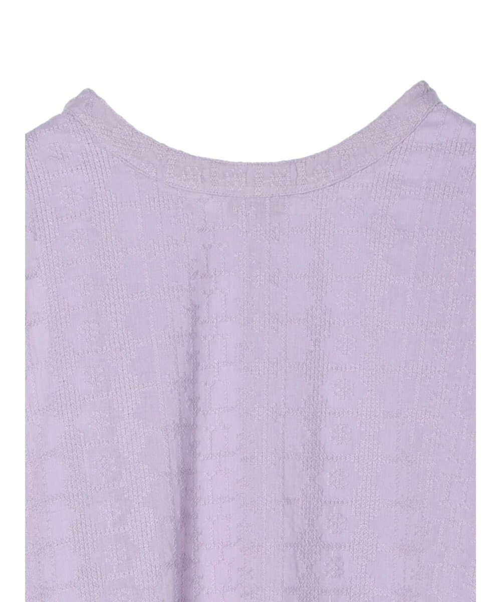 Green Parks インド綿 SET２点 刺繍７分丈ブラウス＋タンクトップ 