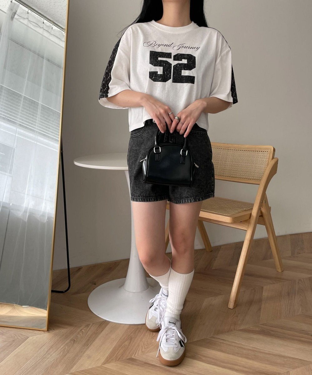 WEGO レースショルダーショートT 