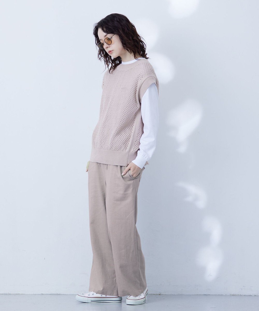 J.PRESS YORK STREET 【WOMEN】コットンリネン　ワイドパンツ 