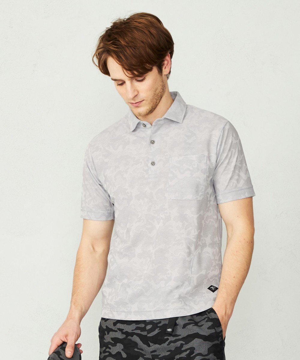 JOSEPH ABBOUD MOUNTAIN 【UNISEX】クールスキンガードカモ ポロシャツ 