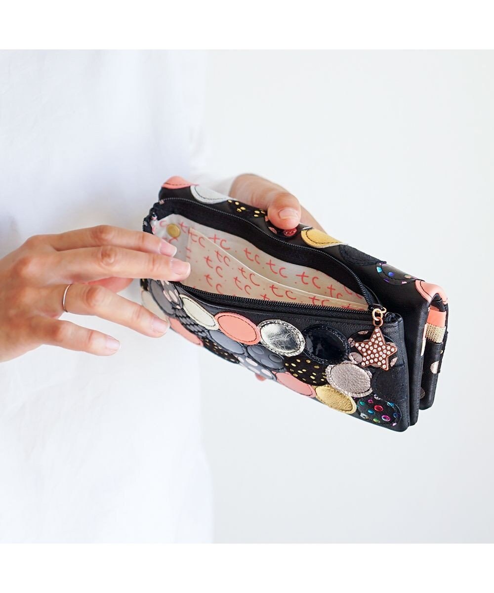 tsumori chisato CARRY 新マルチドット 長財布 かぶせ 【キラキラでかわいい！本革のやわらかな風合い】 
