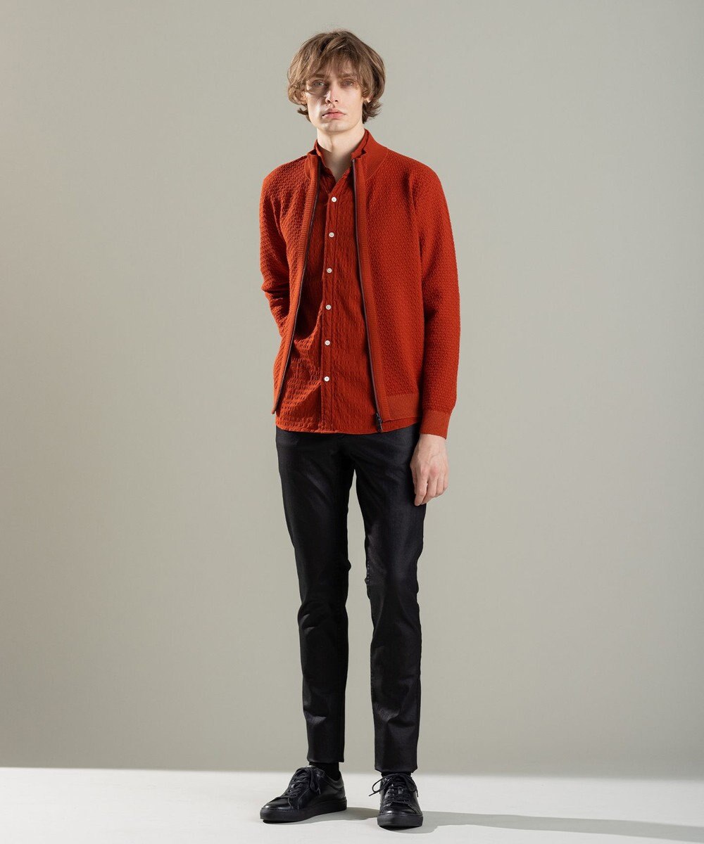 JOSEPH HOMME ヴィスコースリンクスジャガード　ジップアップ　カーディ 