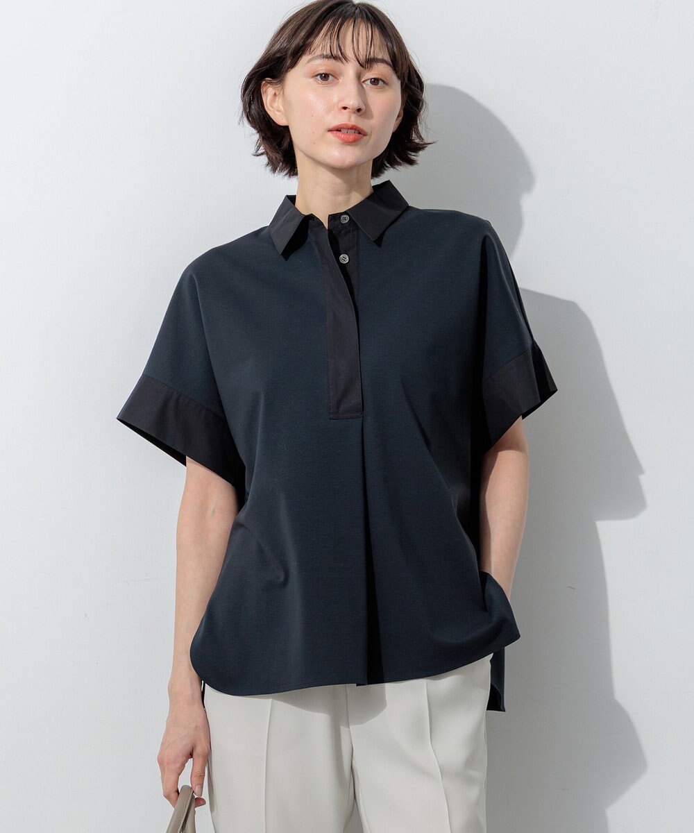 23区 【先行予約】ファインツイストポンチ スキッパー カットソー 