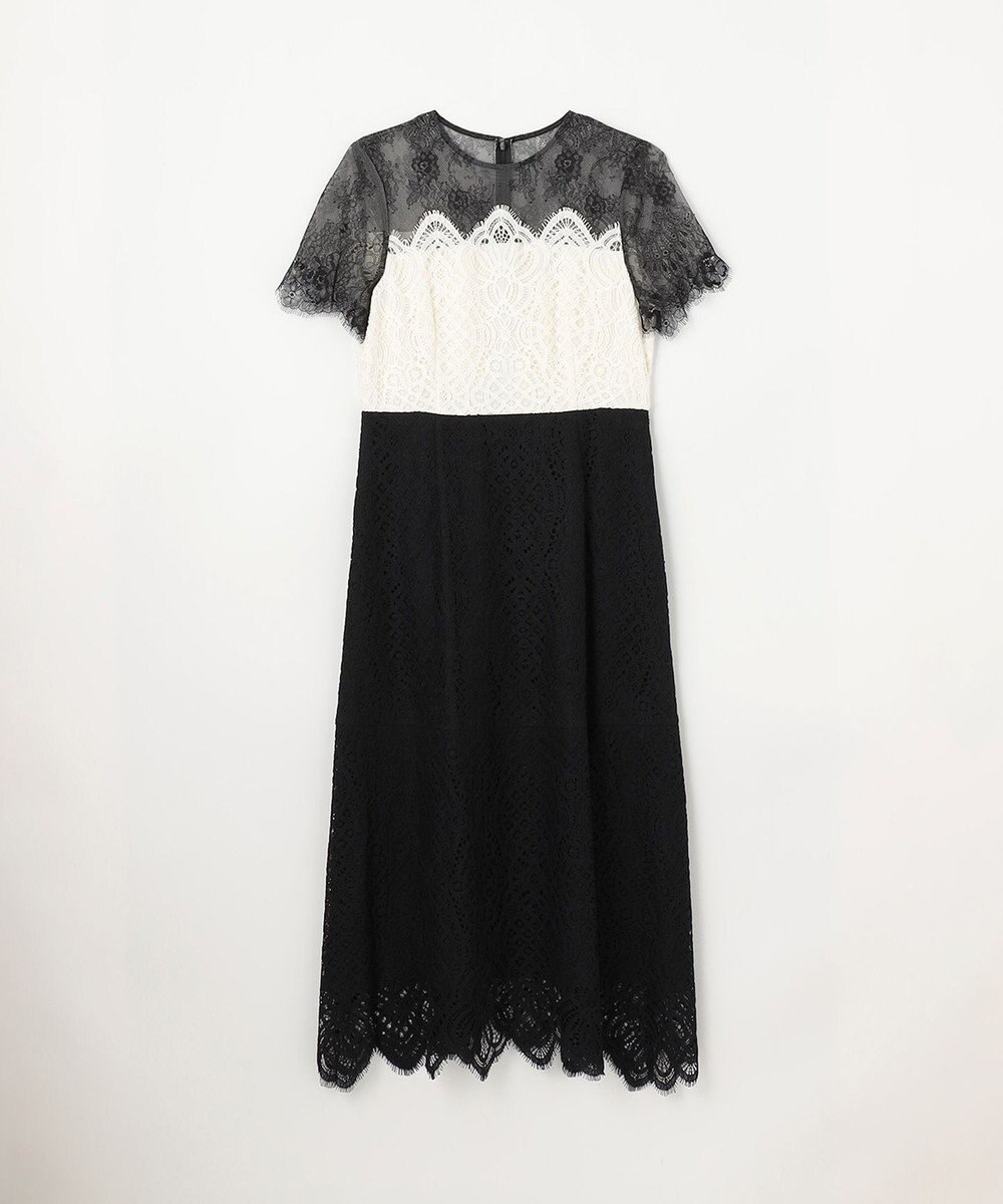 GRACE CONTINENTAL レース切替フレアドレス 