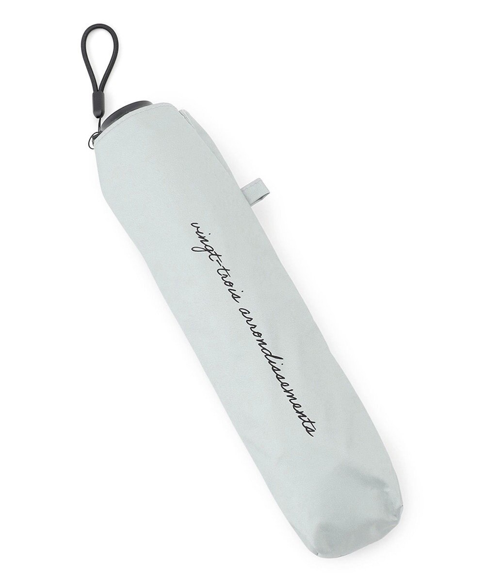 23区 【晴雨兼用/UVカット】ボーダーチェーン柄 折り畳み傘 