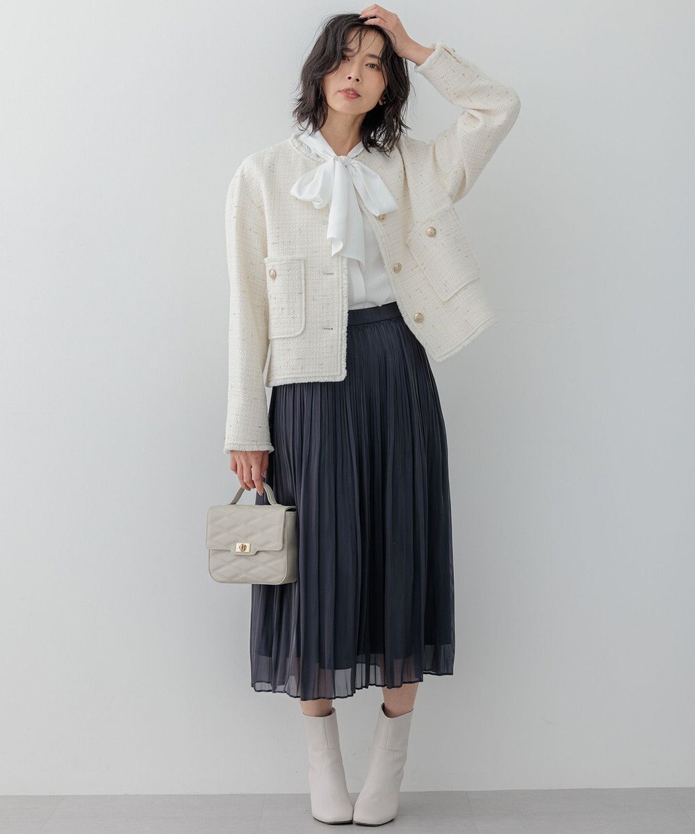 23区 【洗える】シャイニープリーツ スカート 