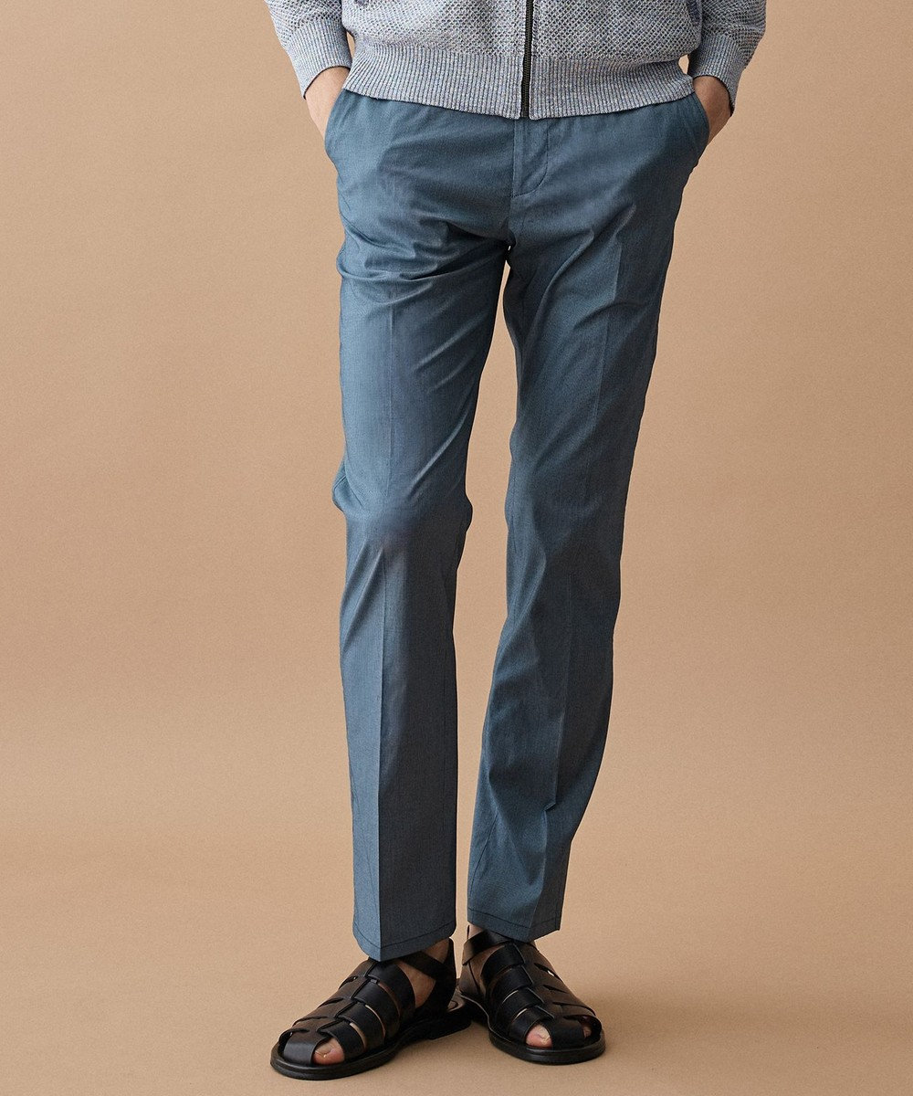 JOSEPH ABBOUD 【キングサイズ・ウエストも伸びる!/ストレッチ/軽量/Eco撥水/オーガニックコットン使用】マイクロピケストレッチ パンツ 