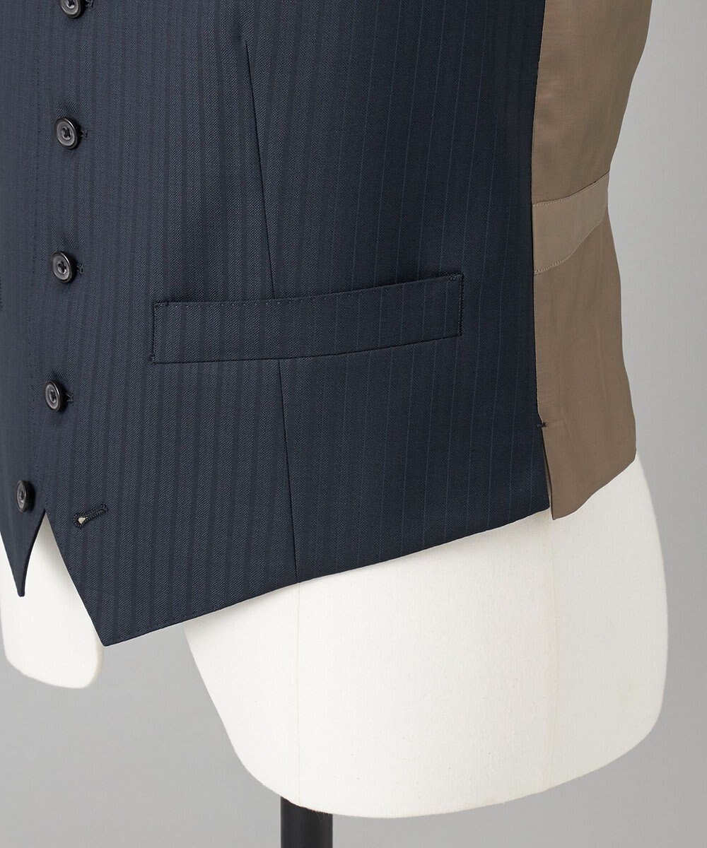 GOTAIRIKU 通年仕様【DORMEUIL/ドーメル】ミレニアル  3ピーススーツ(ネイビー) 