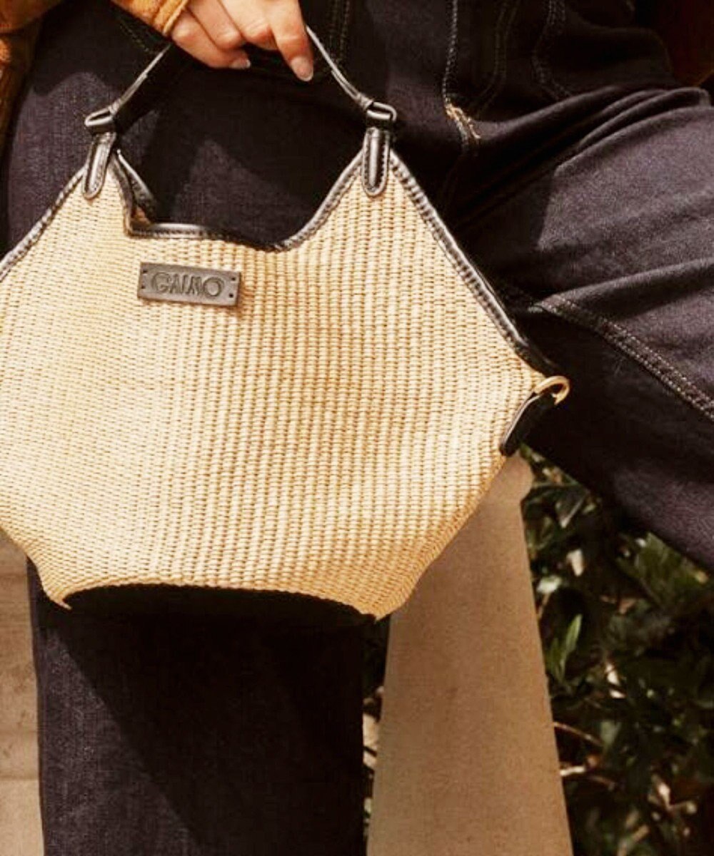 gaimo 【GAIMO/ガイモ】ラフィアバケットバッグ/JALONBLACK 