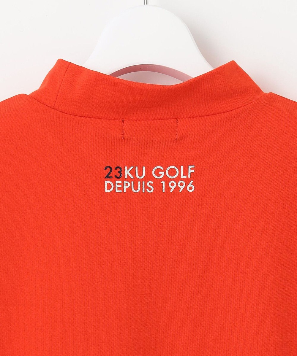 23区GOLF 【WOMEN】新色追加！【吸水速乾/UVカット】フレンチスリーブロゴモックネック 