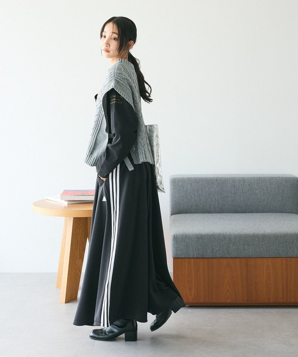 CRAFT STANDARD BOUTIQUE 洗える/2WAYケーブルニットリボンベスト 