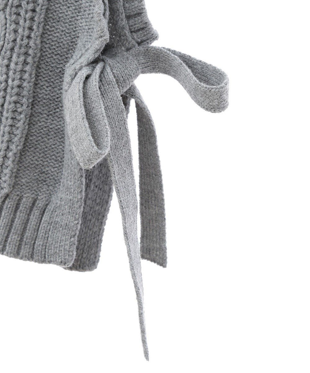 CRAFT STANDARD BOUTIQUE 洗える/2WAYケーブルニットリボンベスト 