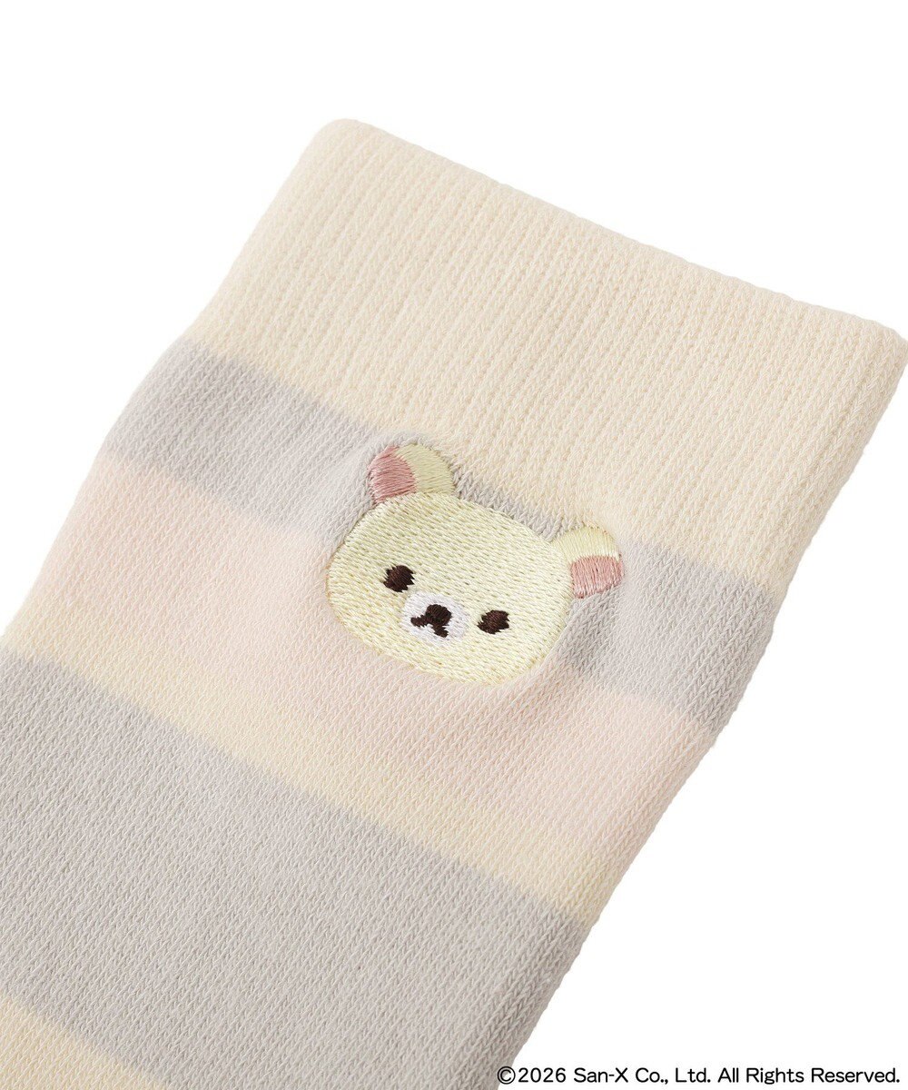 earth music&ecology 【予約】リラックマ×earth マルチボーダーソックス 