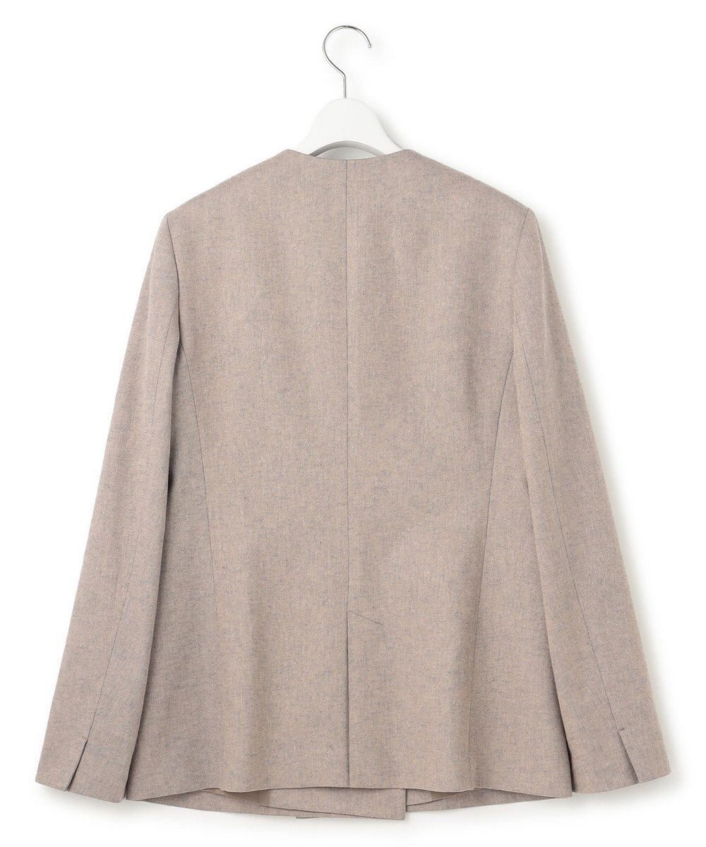 23区 L 【Oggi4月号掲載/セットアップ対応】リネン ミックスツイード ノーカラー ジャケット 
