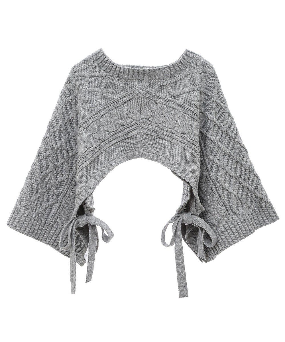 CRAFT STANDARD BOUTIQUE 洗える/2WAYケーブルニットリボンベスト 