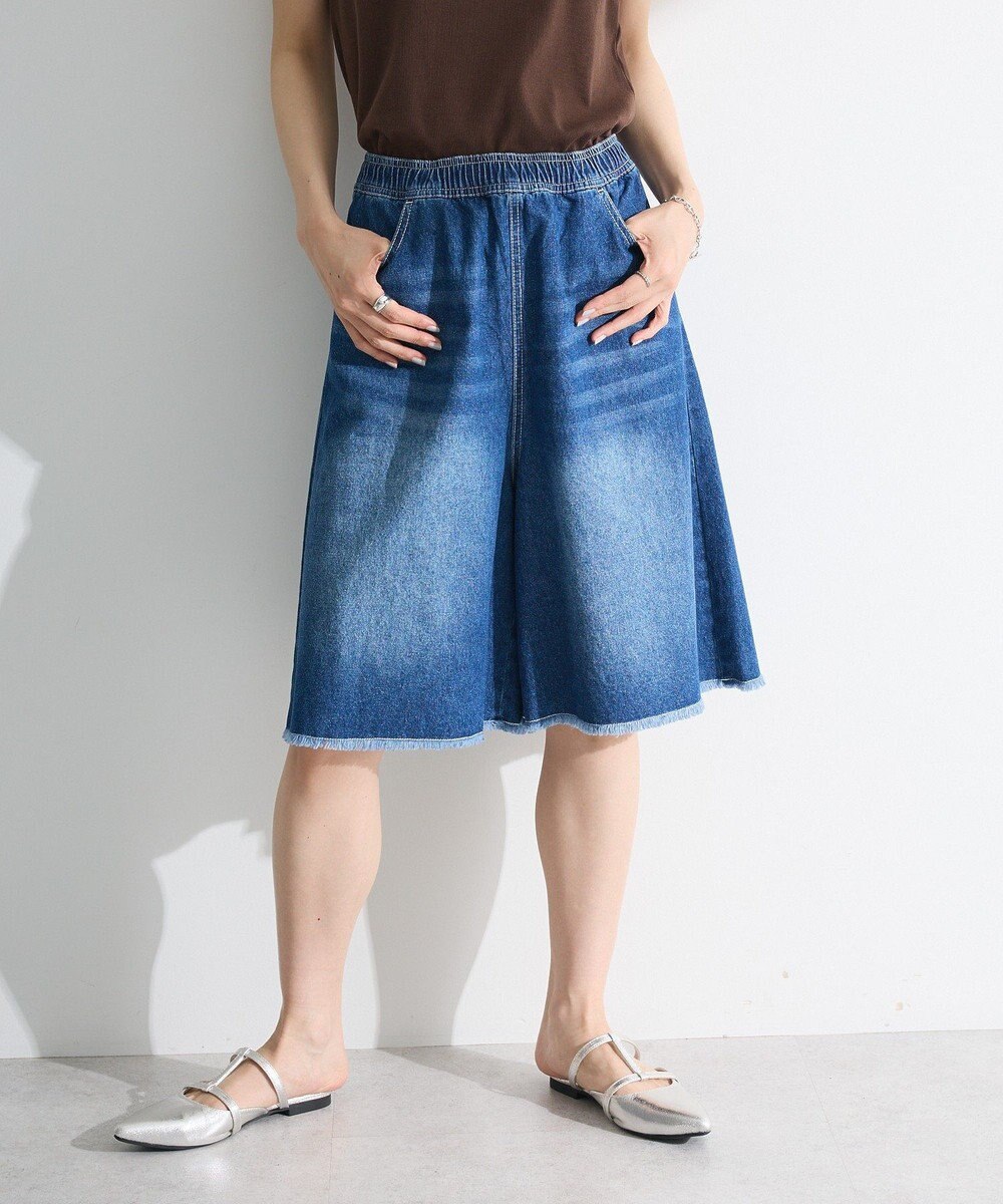 Green Parks ・ＤＯＵＢＬＥ　ＦＬＡＧＳ　ワイドデニムハーフパンツ 