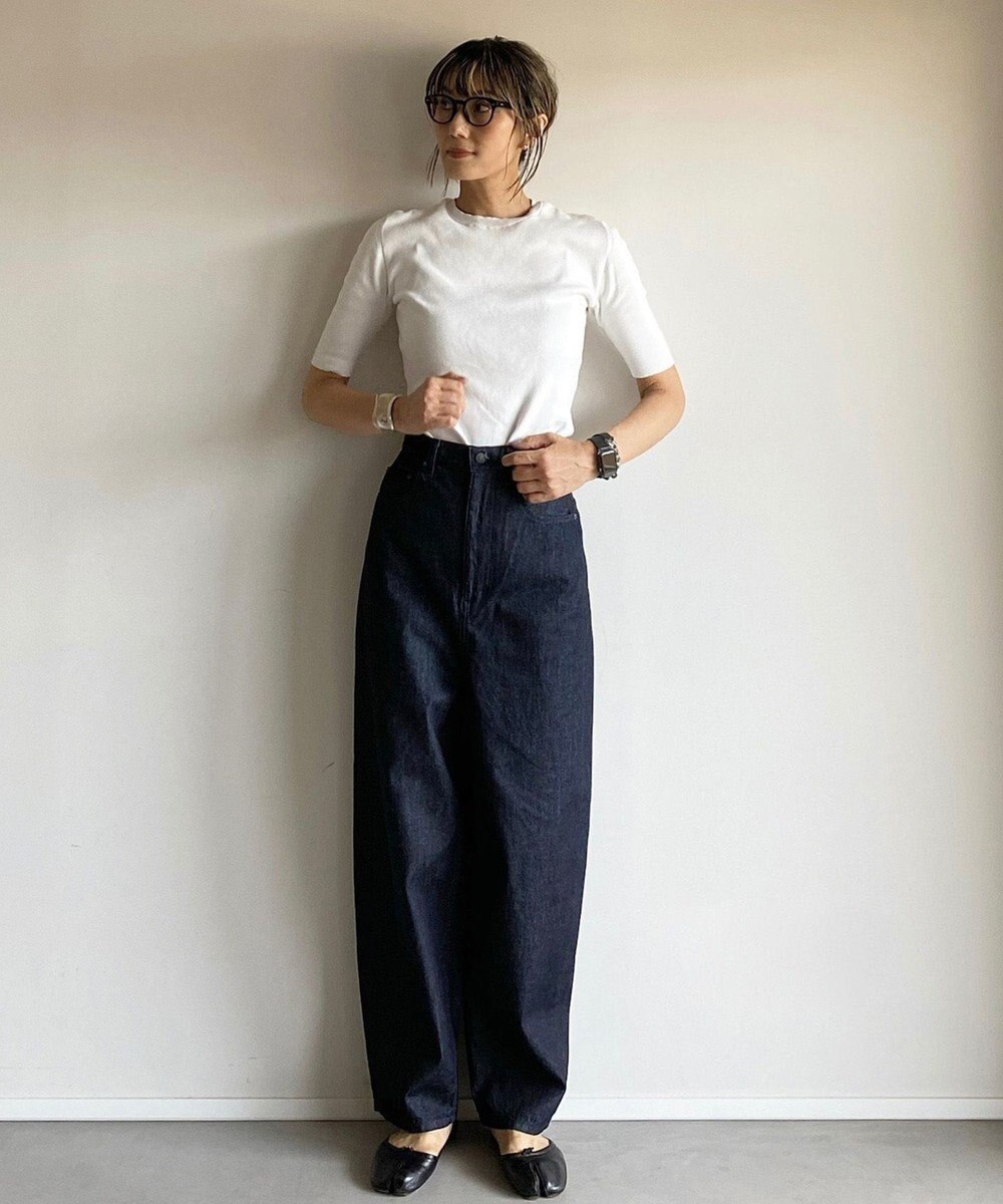 woadblue サルエル ブレットデニムパンツ リジッドブルー 