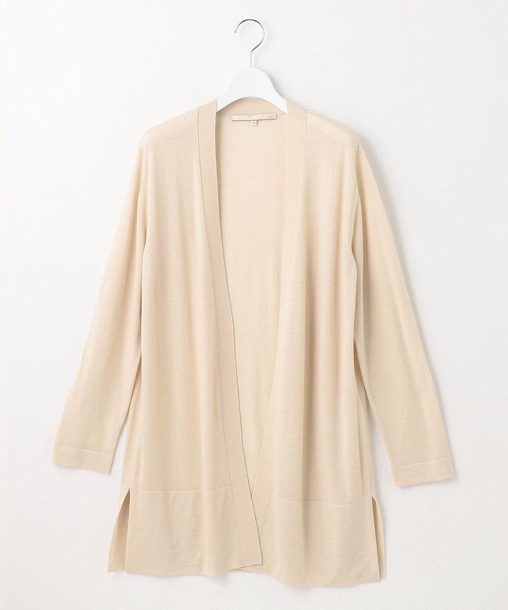 自由区 L 【洗える】CARIAGGI スーパーエクストラファインメリノ ニットカーディガン 