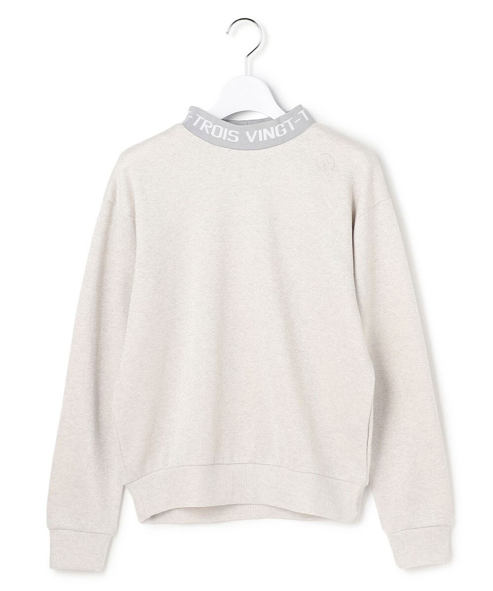 23区GOLF 【WOMEN】ラメスウェットモックネック ダブルニット 裏毛素材 