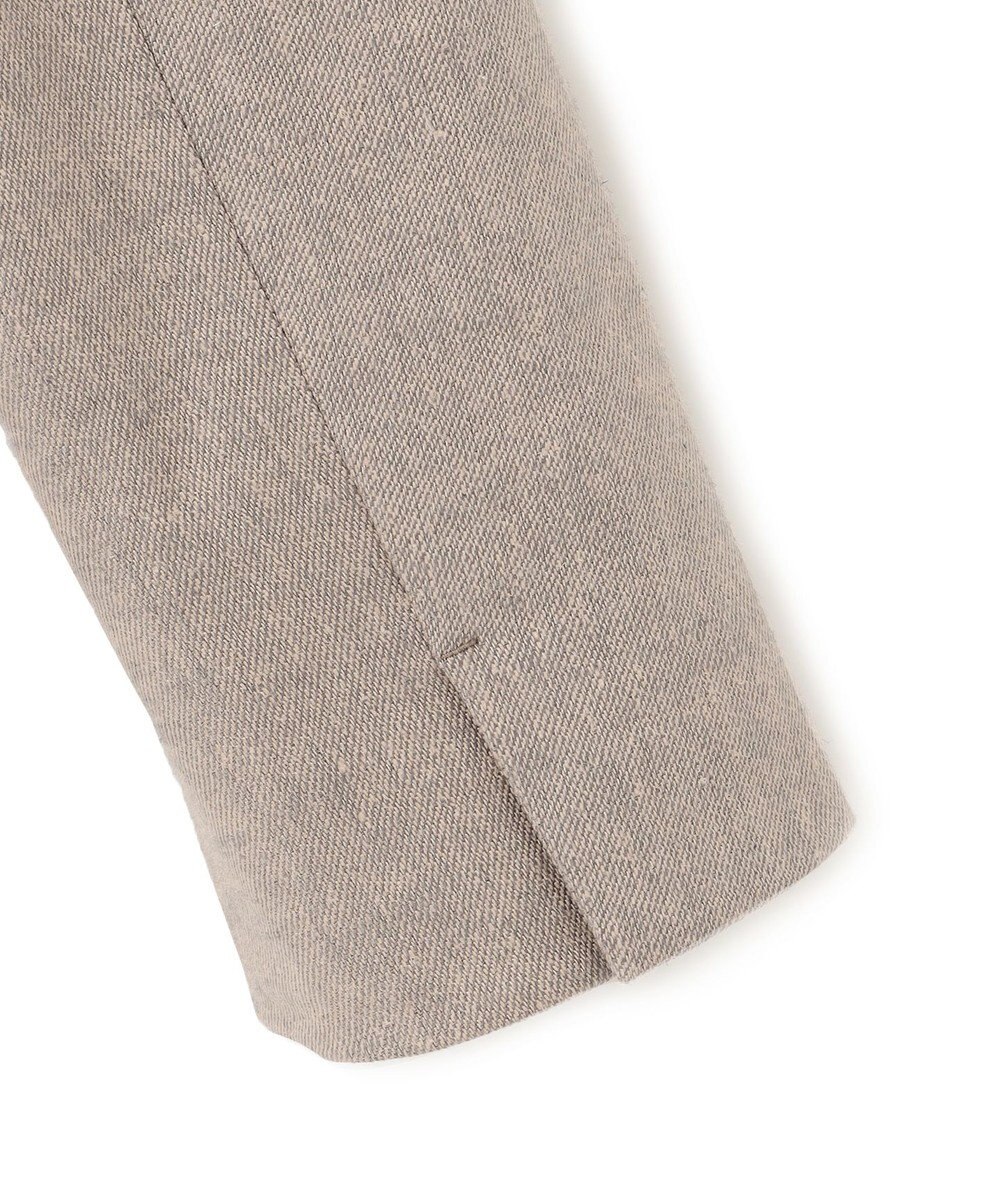 23区 L 【Oggi4月号掲載/セットアップ対応】リネン ミックスツイード ノーカラー ジャケット 