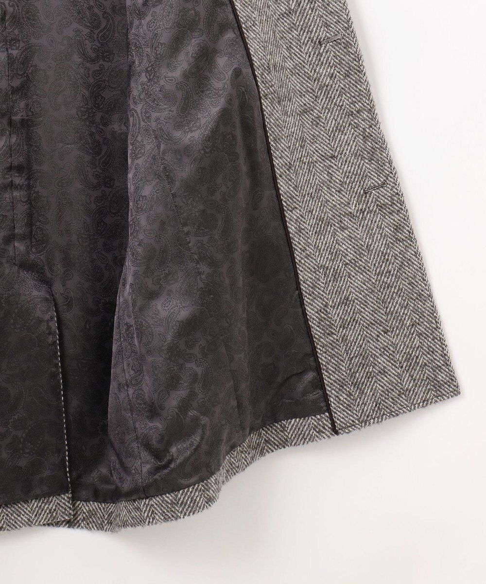 JOSEPH ABBOUD 【尾州産カシミヤブレンド素材/軽量】カシミヤブレンドアルパカヘリンボーン ステンカラーコート 