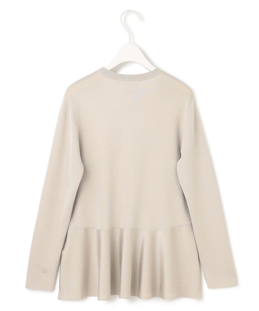 ICB L 【WEB限定・洗える】シンセティックヤーンスムース ペプラムニット 