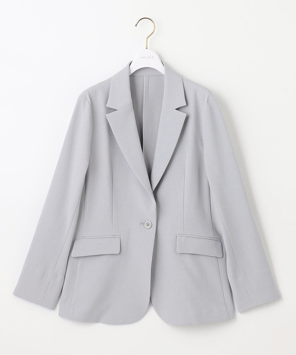 ANY SIS 【美人百花7月号掲載】リネンライクポリエステル テーラード ジャケット 